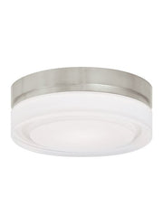 Cirque Small Outdoor Flush Mount in Small Satin Nickel
