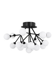 Mara 16-Light Flush Mount in Matte Black