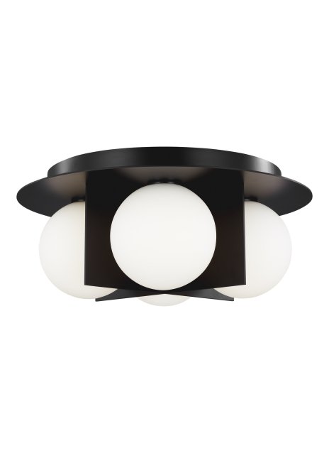 Orbel 4-Light Flush Mount in Matte Black