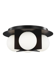 Orbel 4-Light Flush Mount in Matte Black