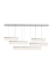Sweep 5-Light Linear Pendant in Polished Nickel