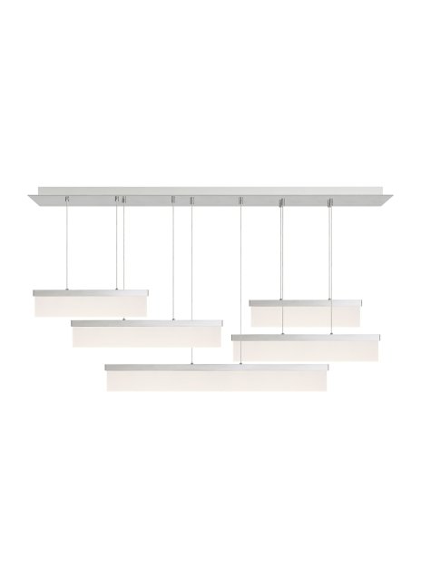 Sweep 5-Light Linear Pendant in Polished Nickel