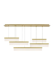 Sweep 5-Light Linear Pendant in Aged Brass