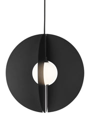 Orbel Round Pendant in Matte Black