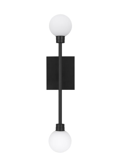 Mara 2-Light Bath Vanity Light in Matte Black