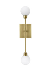 Mara 2-Light Bath Vanity Light in Aged Brass
