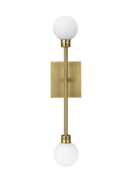 Mara 2-Light Bath Vanity Light in Aged Brass