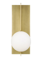 Orbel Bath Sconce in Aged Brass