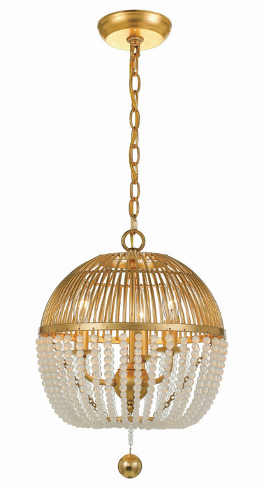 Duval 3-Light Chandelier in Antique Gold - Lamps Expo