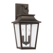 Chandler 2-Light Outdoor Wall Lantern in Oiled Bronze