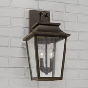 Chandler 2-Light Outdoor Wall Lantern in Oiled Bronze