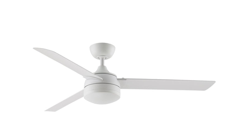 Xeno 56" Outdoor Ceiling Fan with LED Light in Matte White