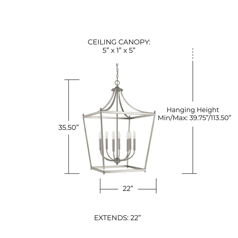 Stanton 8-Light Chandelier in Brushed Nickel
