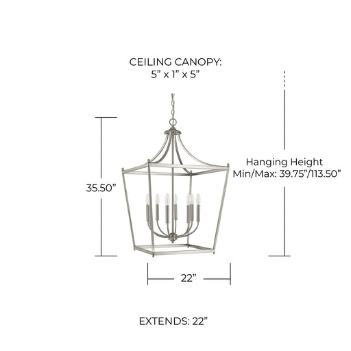 Stanton 8-Light Chandelier in Brushed Nickel