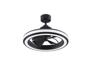 Gleam 16" Ceiling Fan with LED Light in Black
