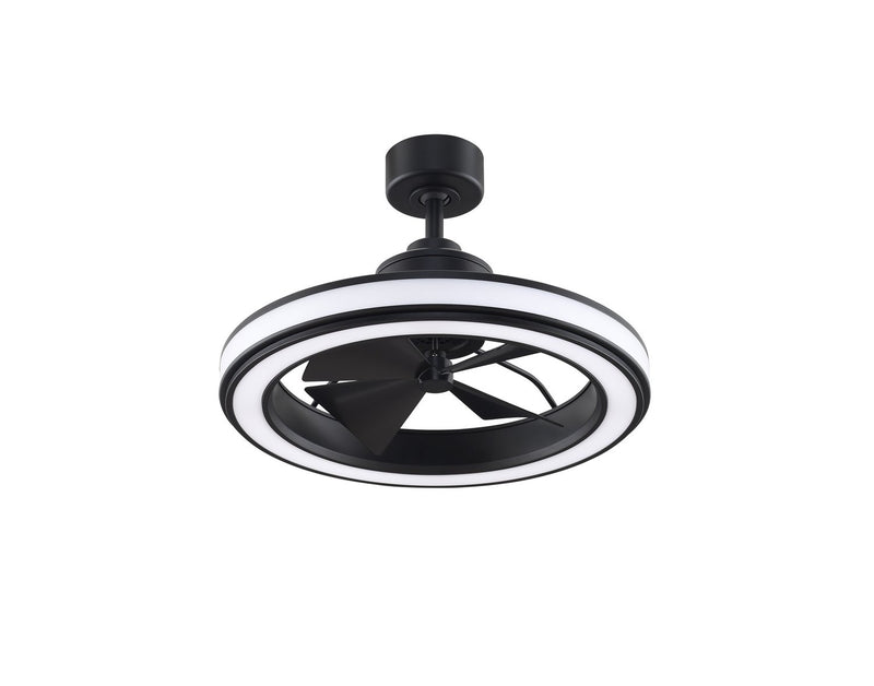 Gleam 16" Ceiling Fan with LED Light in Black