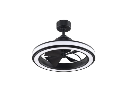 Gleam 16" Ceiling Fan with LED Light in Black