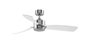 SculptAire 52" Ceiling Fan with LED Light in Chrome / Clear Blades