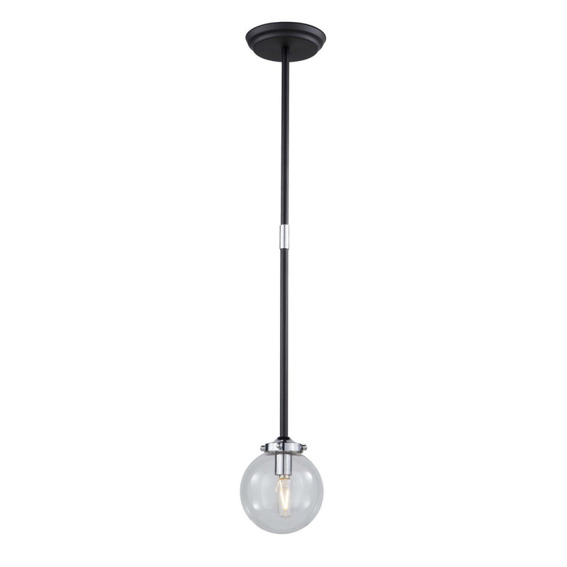 Vero Modo Mini Pendant in Matte Black and Chrome