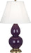 Small Double Gourd Accent Lamp with Ivory Stretched Fabric Shade - Lamps Expo