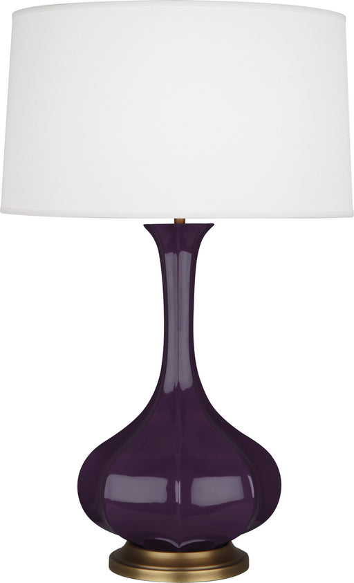Pike Table Lamp with Pearl Dupoini Fabric Shade - Lamps Expo
