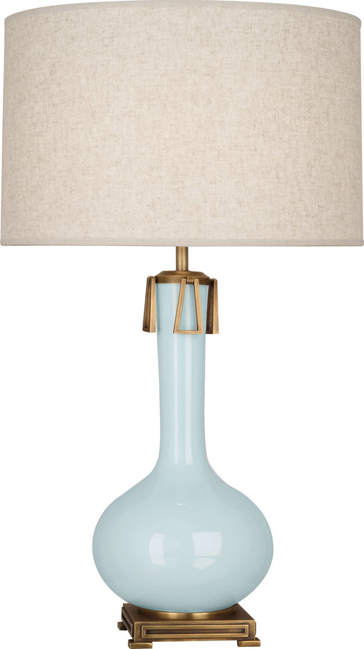 Athena Table Lamp with Open Weave Heather Linen Shade - Lamps Expo