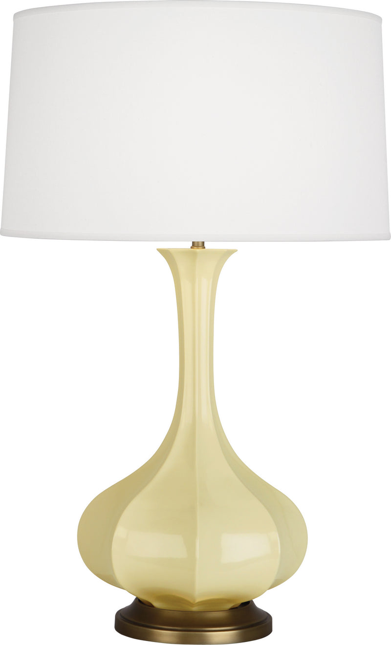Pike Table Lamp with Pearl Dupoini Fabric Shade - Lamps Expo