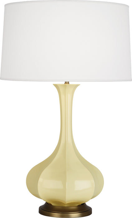 Pike Table Lamp with Pearl Dupoini Fabric Shade - Lamps Expo