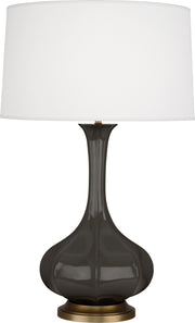 Pike Table Lamp with Pearl Dupoini Fabric Shade - Lamps Expo
