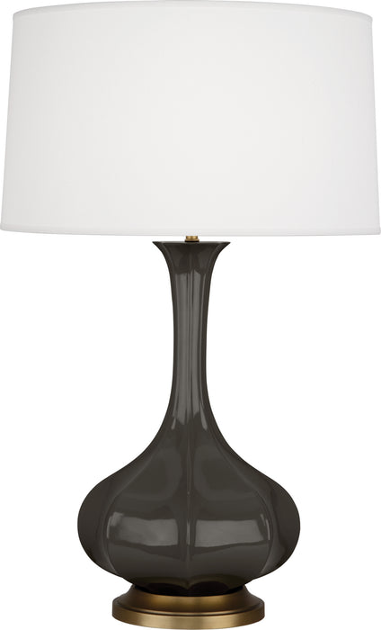 Pike Table Lamp with Pearl Dupoini Fabric Shade - Lamps Expo
