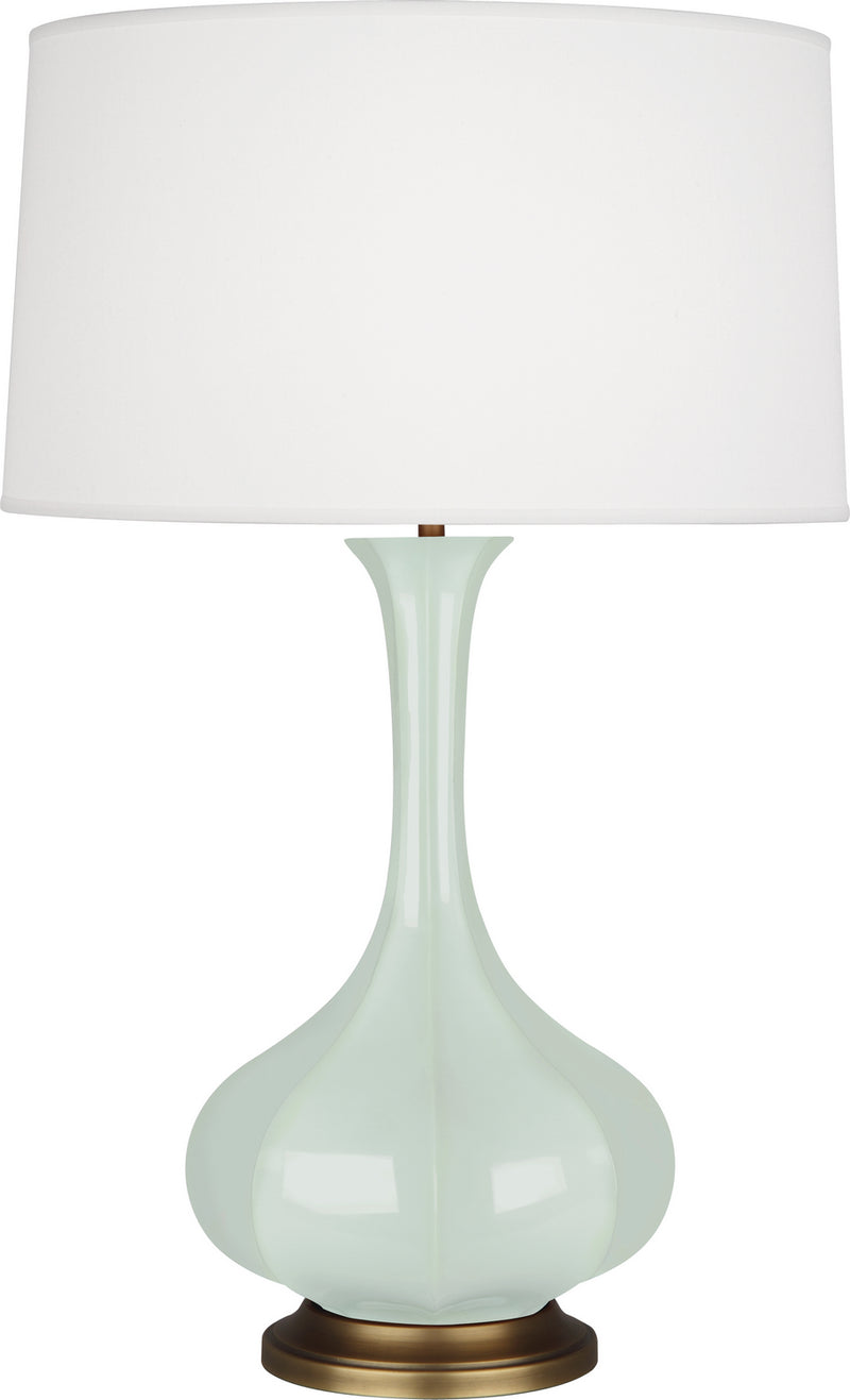 Pike Table Lamp with Pearl Dupoini Fabric Shade - Lamps Expo