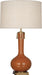 Athena Table Lamp with Open Weave Heather Linen Shade - Lamps Expo