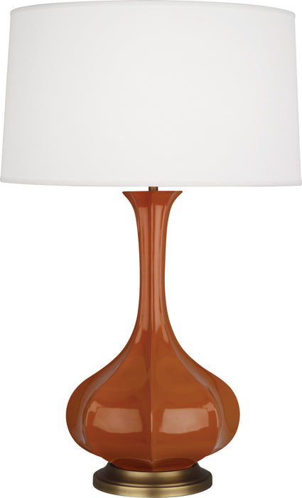 Pike Table Lamp with Pearl Dupoini Fabric Shade - Lamps Expo