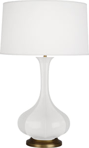 Pike Table Lamp with Pearl Dupoini Fabric Shade - Lamps Expo