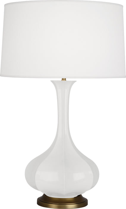 Pike Table Lamp with Pearl Dupoini Fabric Shade - Lamps Expo