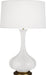Pike Table Lamp with Pearl Dupoini Fabric Shade - Lamps Expo