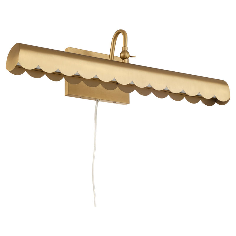 Karnes LED Picture Light in Aged Brass