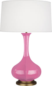 Pike Table Lamp with Pearl Dupoini Fabric Shade - Lamps Expo