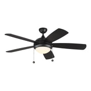Discus Classic 52" Ceiling Fan in Matte Black / Matte Opal