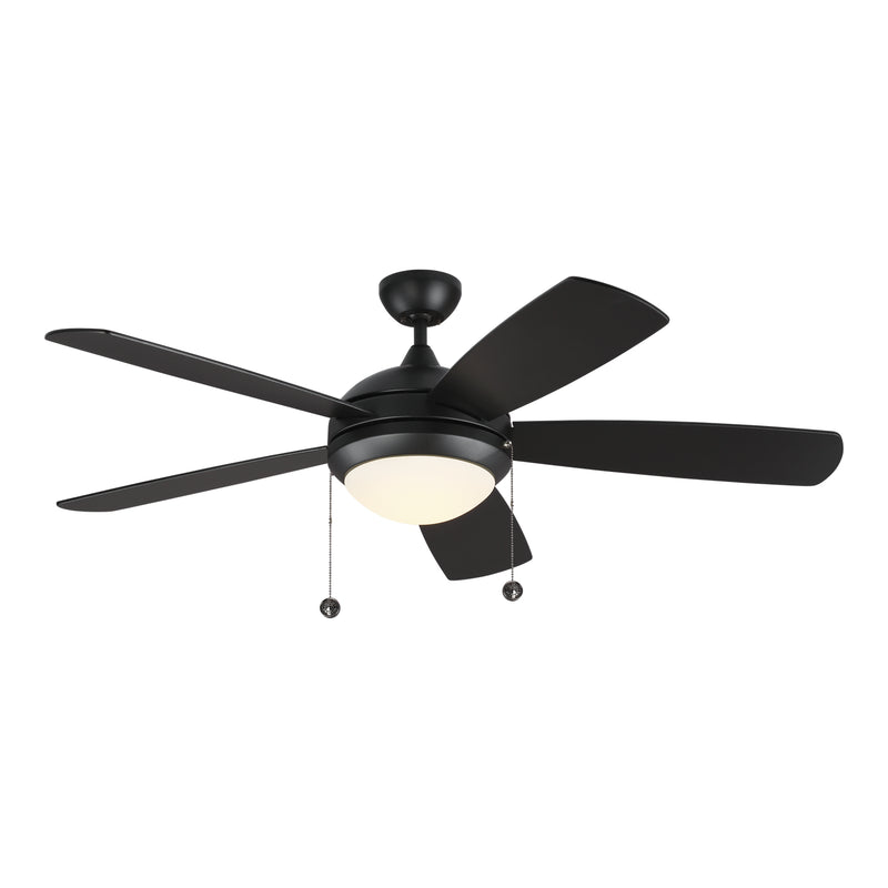 Discus Classic 52" Ceiling Fan in Matte Black / Matte Opal