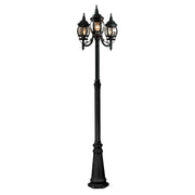 Classico 21" 3-Light Outdoor Post Light in Black