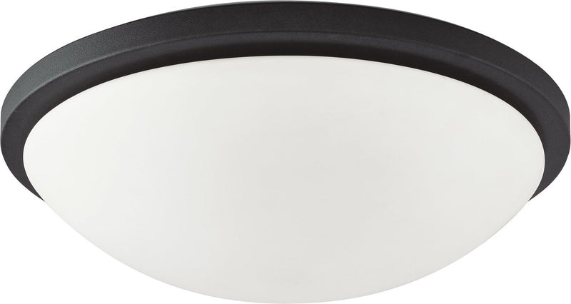 Button 17" LED Bowl Flush Mount in Matte Black