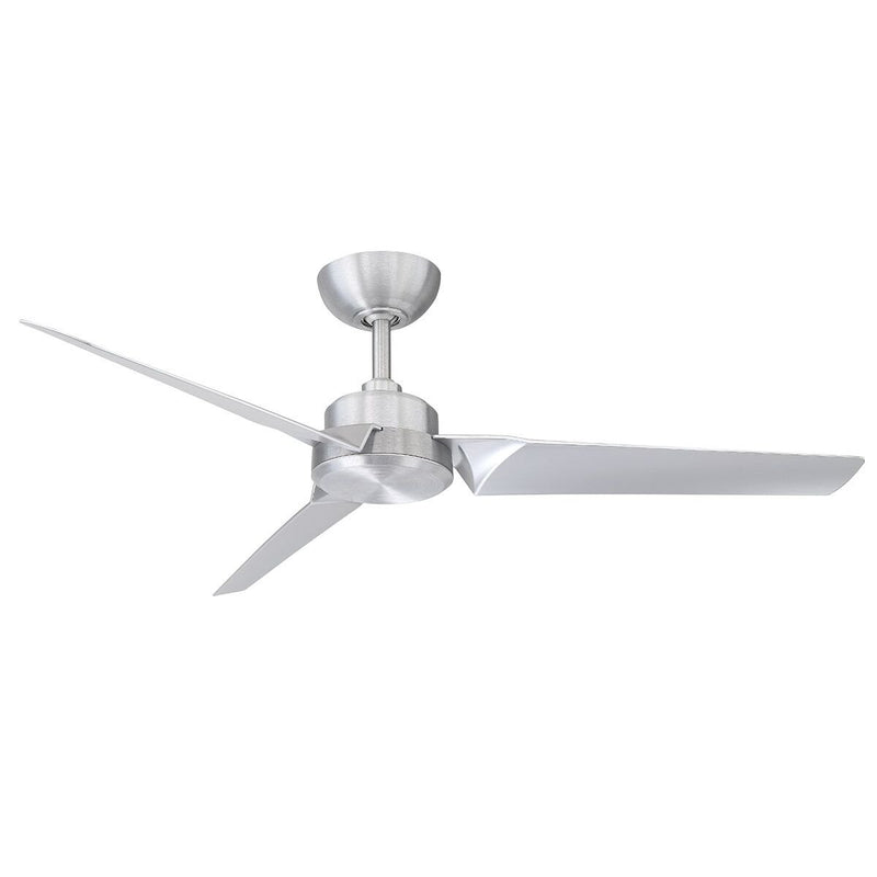 Roboto 52" Outdoor Ceiling Fan in Brushed Aluminum / Titanium