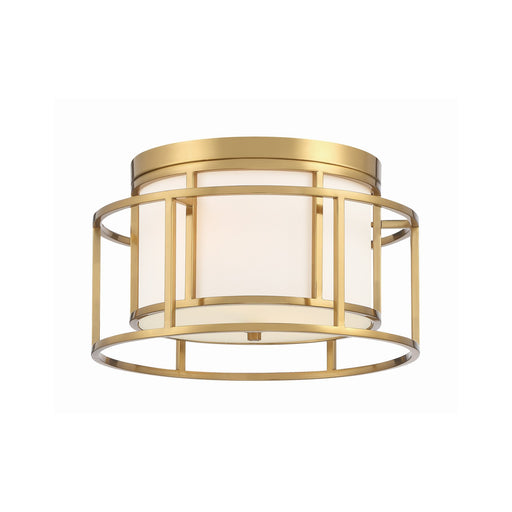 Hulton 2 Light 15" Flush Mount in Luxe Gold