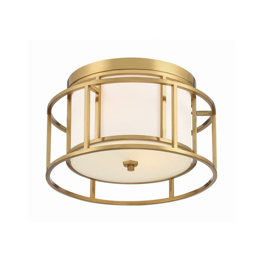 Hulton 2 Light 15" Flush Mount in Luxe Gold