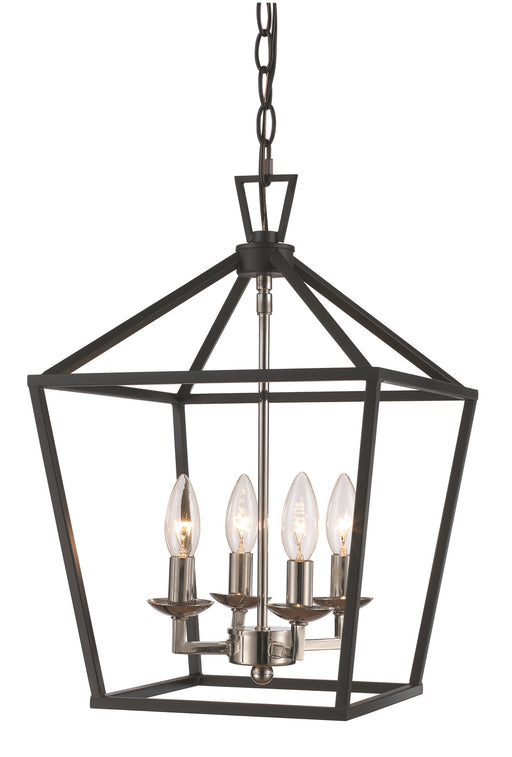 Lacey 4-Light Pendant in Polished Chrome / Black