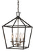 Lacey 4-Light Pendant in Polished Chrome / Black