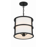 Hulton 3 Light 13" Pendant in Matte Black