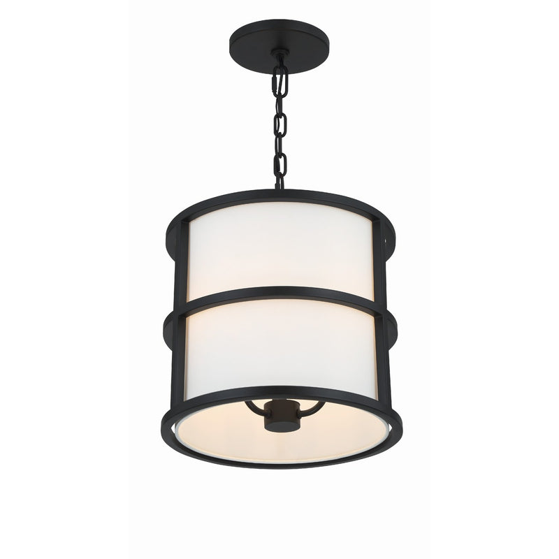 Hulton 3 Light 13" Pendant in Matte Black