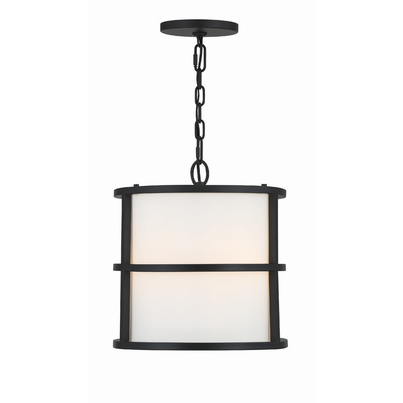 Hulton 3 Light 13" Pendant in Matte Black